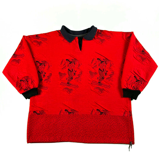 80s/90s Pullover Ski Sweatshirt- L