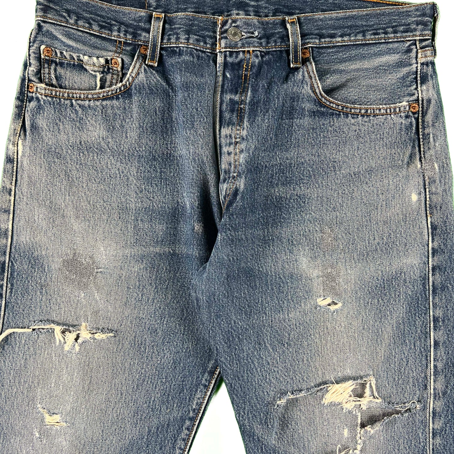 00s Paper Tag Levi's 501 Perfectly Worn Denim- 34x30.5