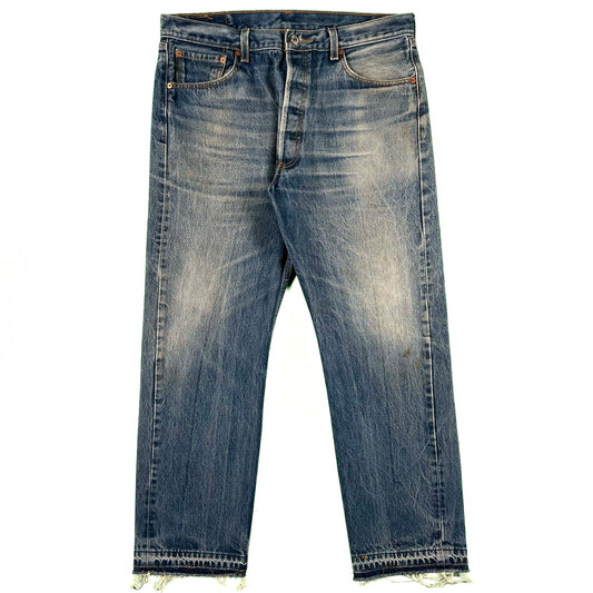 00s Levi's 501 Released Hem Faded Denim- 34x28
