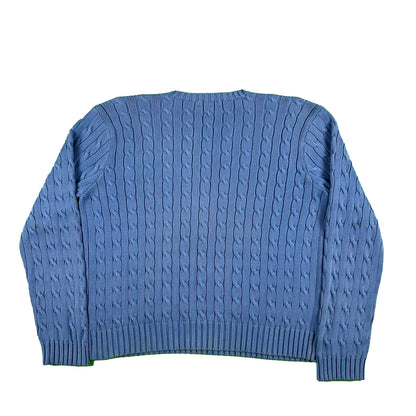 90s Polo RL Baby Blue Cotton Knit Sweater- XL