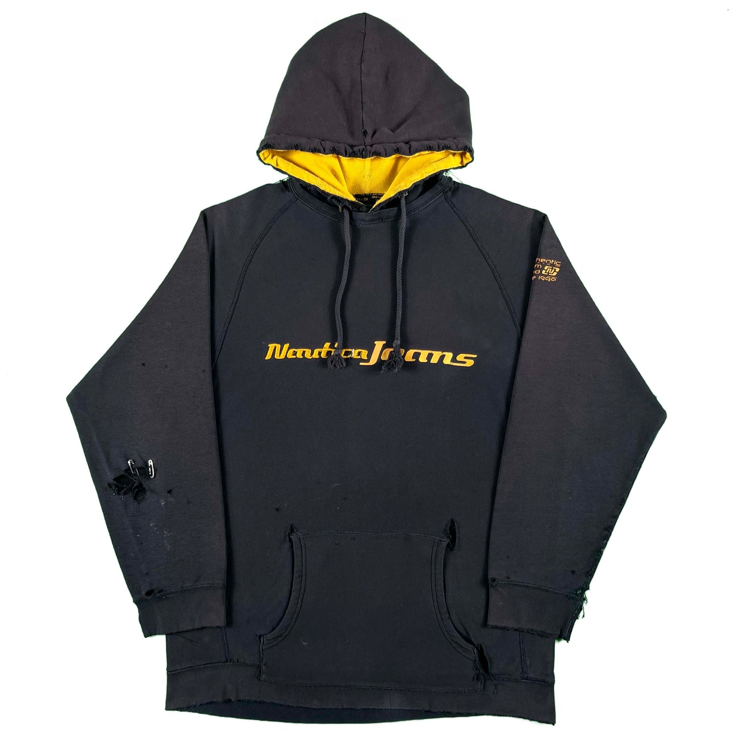 00s Thrashed & Safety Pinned Nautica 'Afterhood'- XL