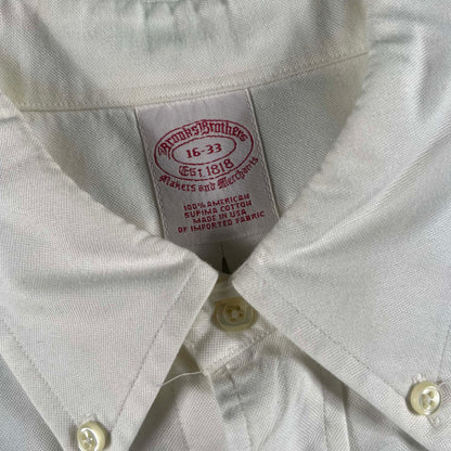 Brooks Brothers White Oxford Shirt- L