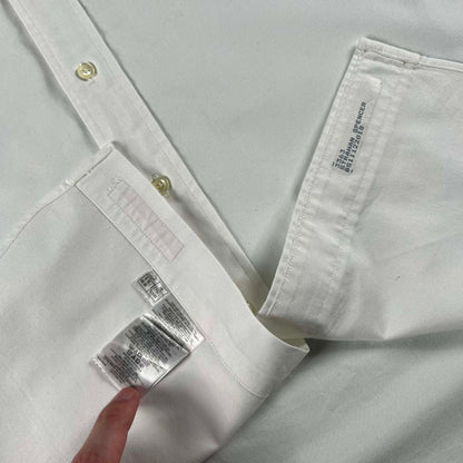Brooks Brothers White Oxford Shirt- L