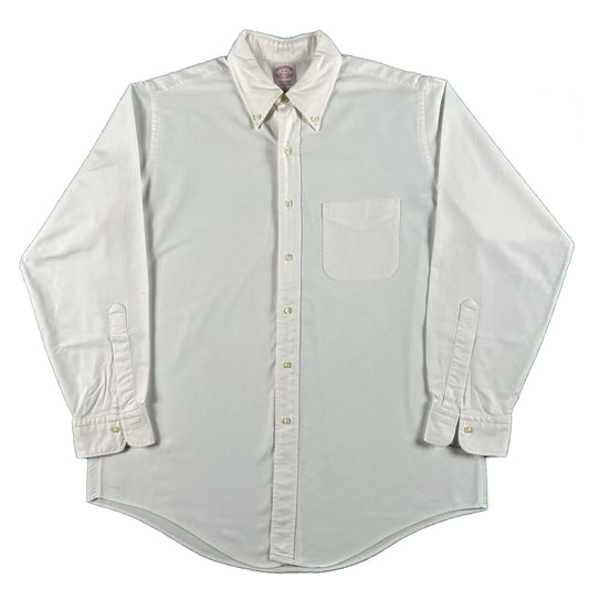 Brooks Brothers White Oxford Shirt- L
