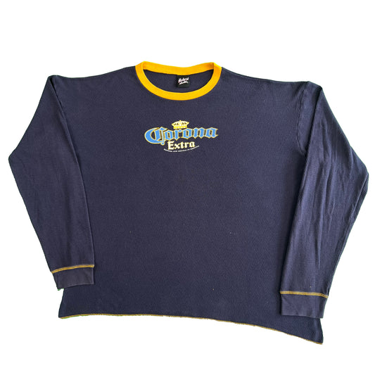 00s Corona Extra Waffle Knit Thermal Shirt-