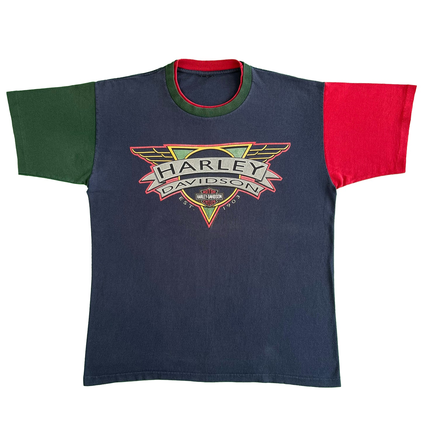 90s Harley Davidson Bend, OR 3 Tone Tee- XL