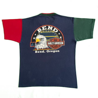 90s Harley Davidson Bend, OR 3 Tone Tee- XL