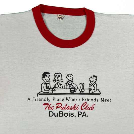 80s Pulaski Club Ringer Tee- L