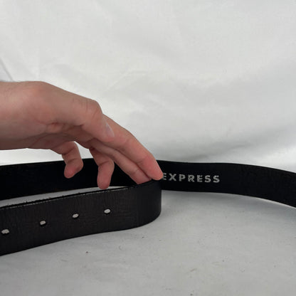 00s Express Patina Black Leather Belt- M