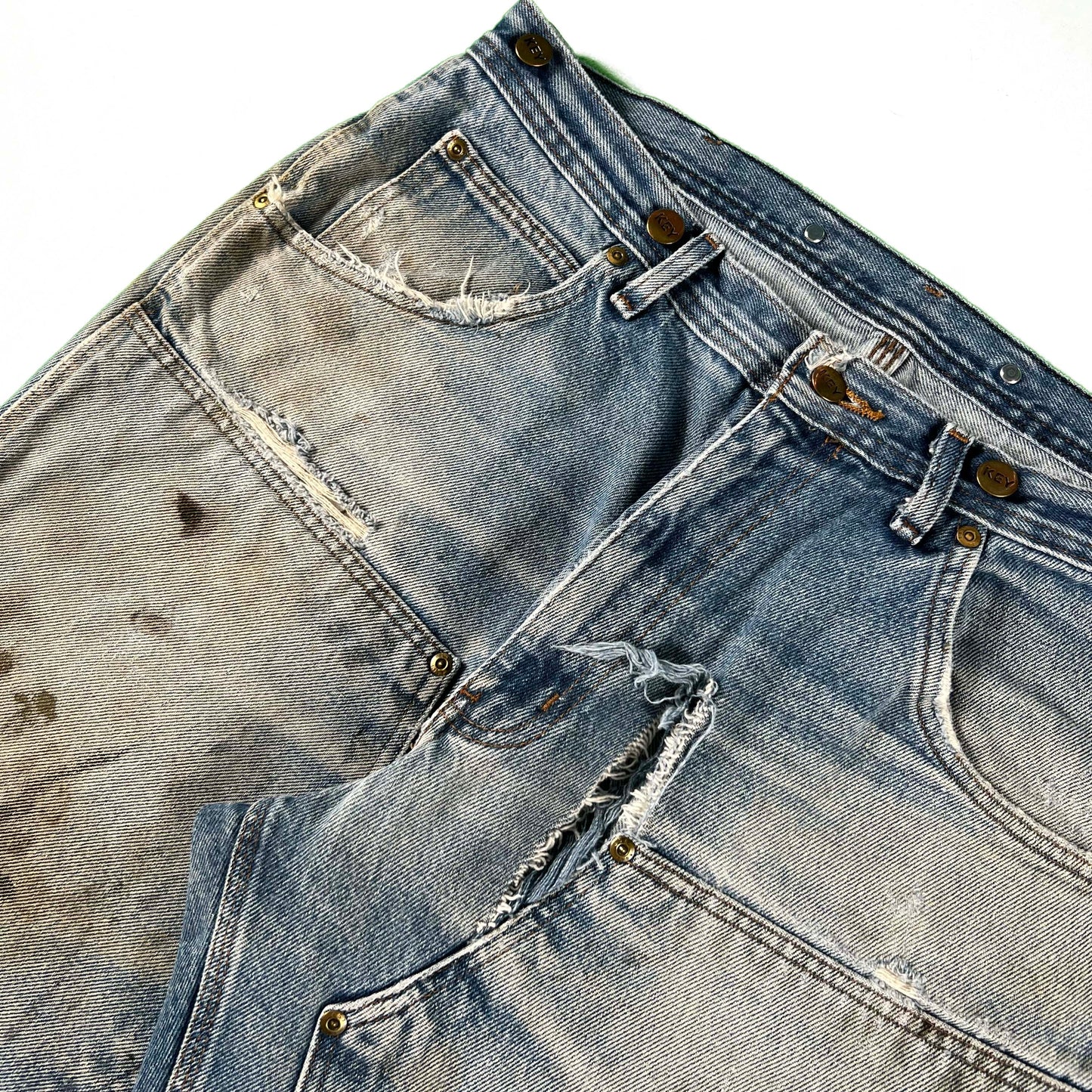00s Thrashed Key Painter's Double Knee Denim- 34x30