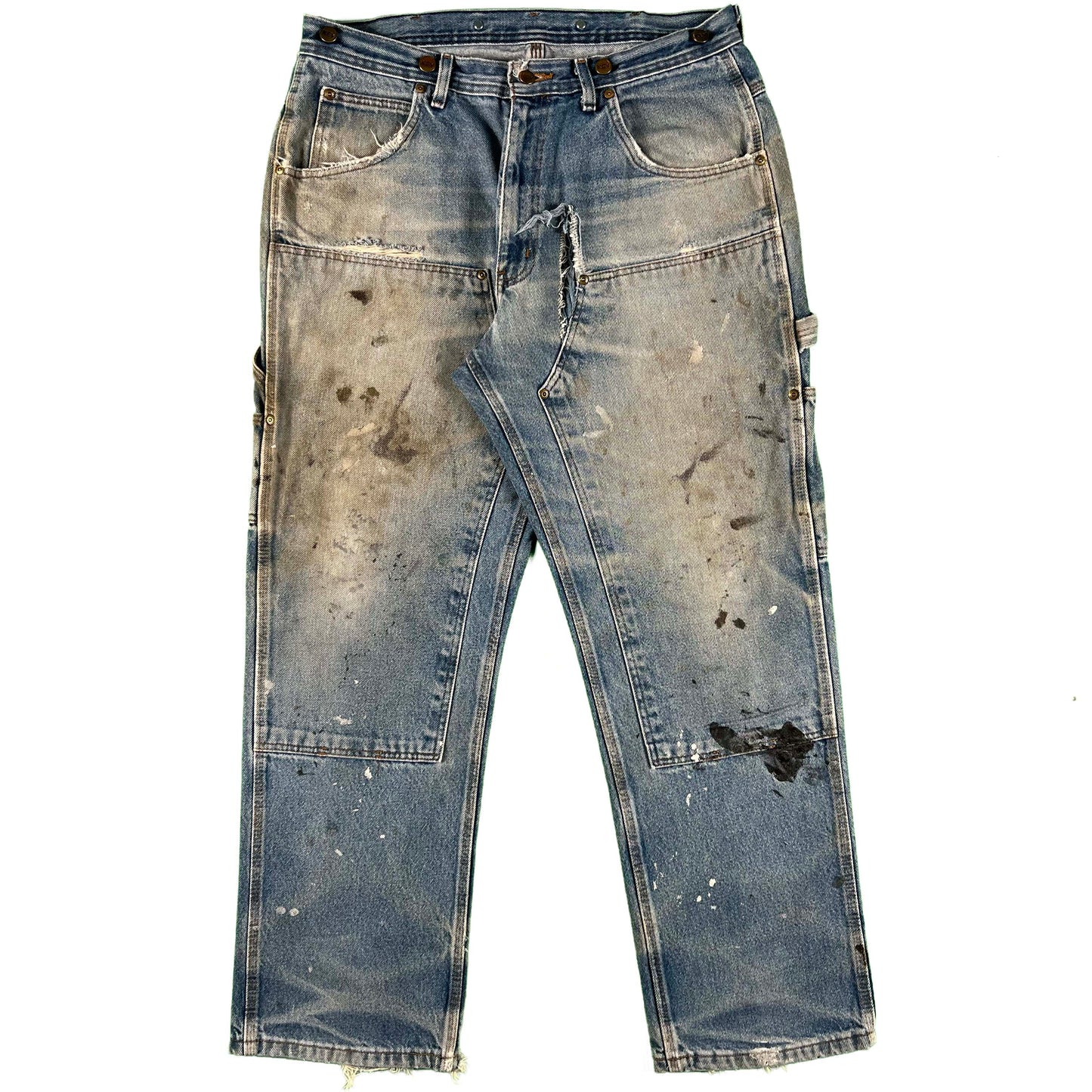 00s Thrashed Key Painter's Double Knee Denim- 34x30