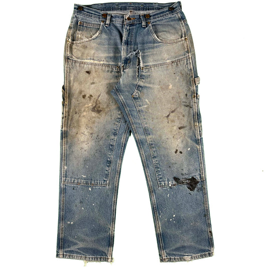 00s Thrashed Key Painter's Double Knee Denim- 34x30