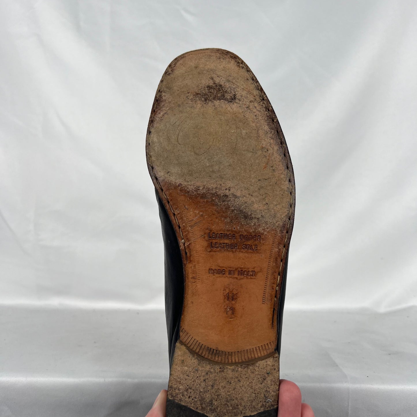 90s Soft Black Made in Italy Leather Tassel Loafers- M's 11, W's 12.5