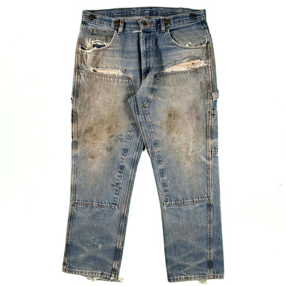 00s Thrashed Key Double Knee Denim- 36x30
