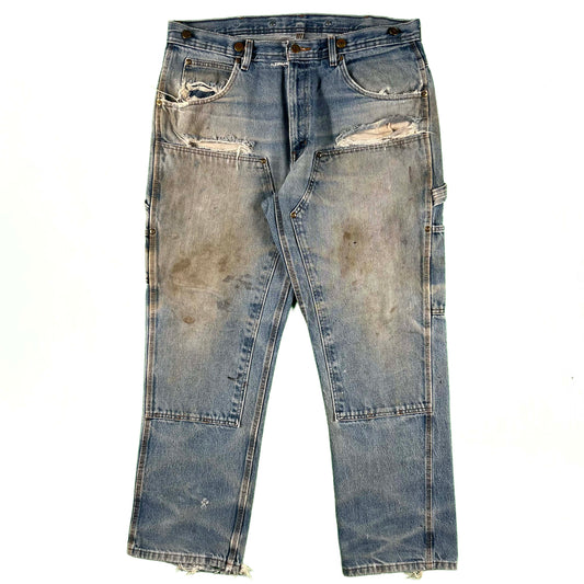 00s Thrashed Key Double Knee Denim- 36x30