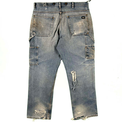 00s Thrashed Key Double Knee Denim- 36x30