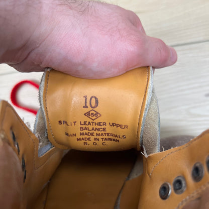 70s Red Lace Suede Leather Hiking Boots- M's 10, W's 11.5