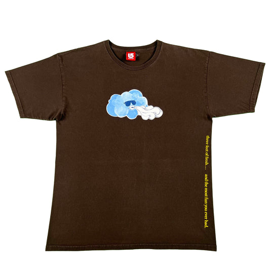 90s/00s Burton 'three feet of fresh...' Tee- L