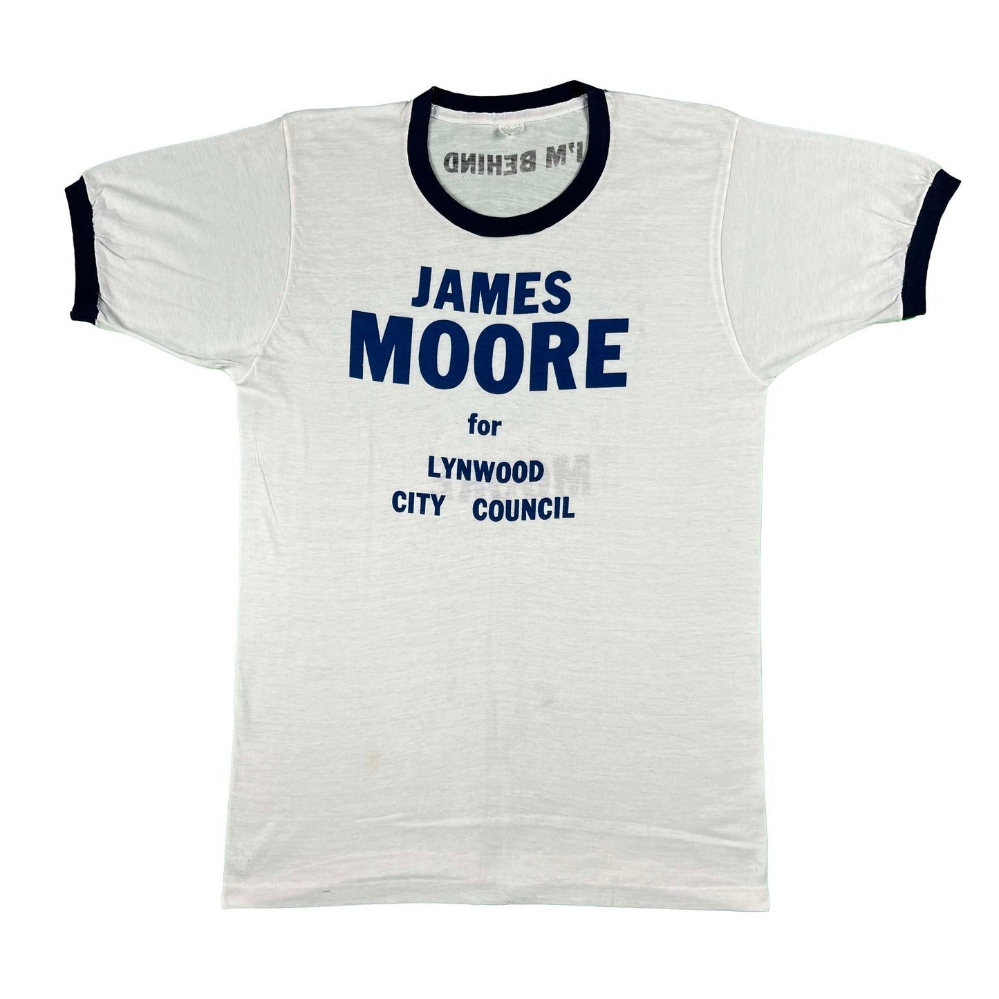 70s James Moore for City Council Ringer Tee- M