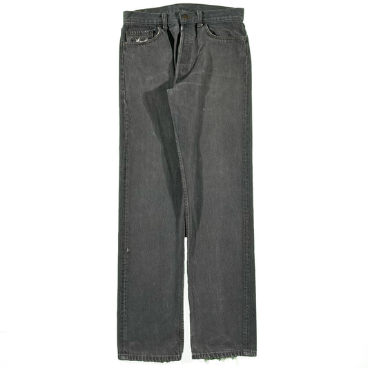 80s Sun Faded Grey Levi's 501s- 31x33.5