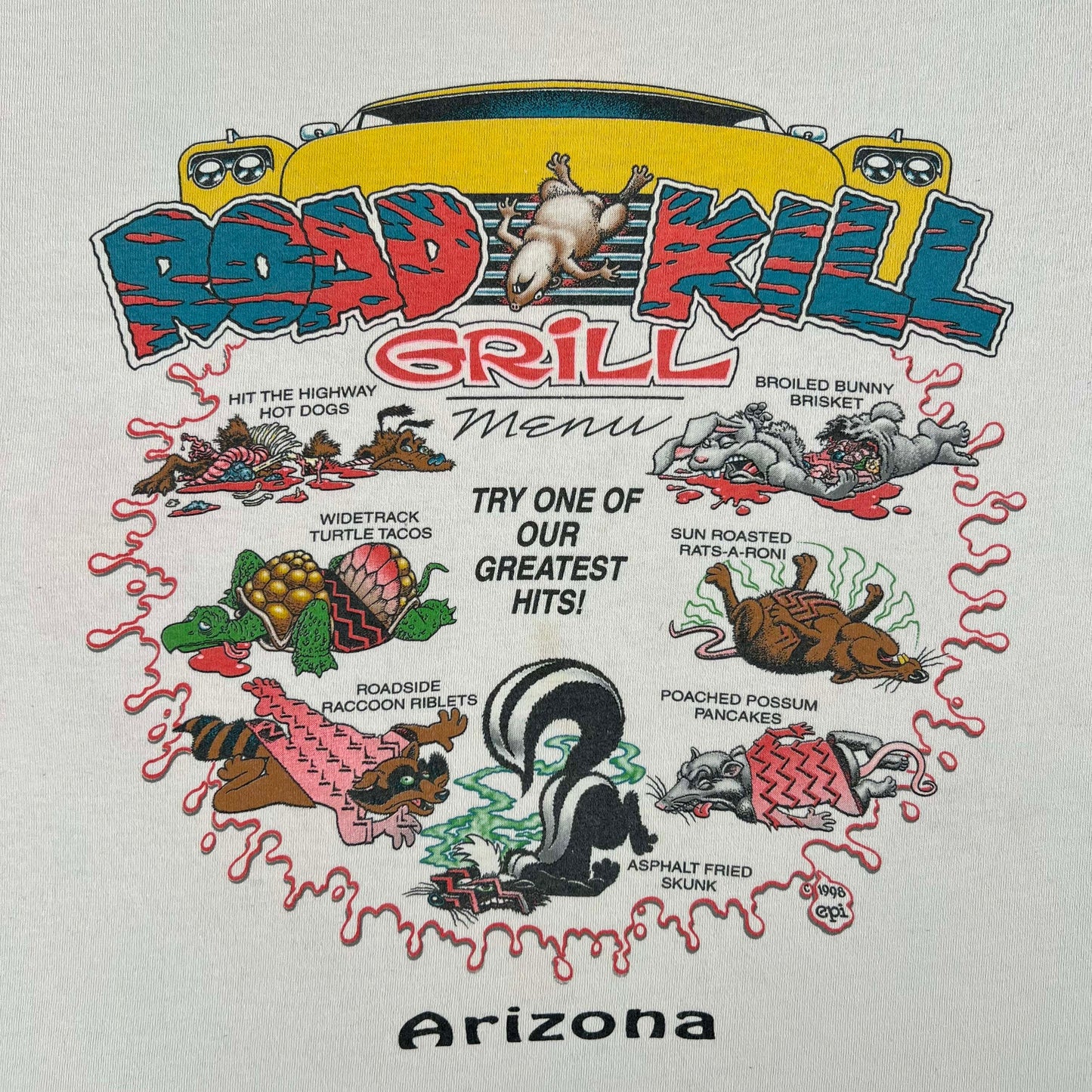 00s Arizona Road Kill Grill Tee- L
