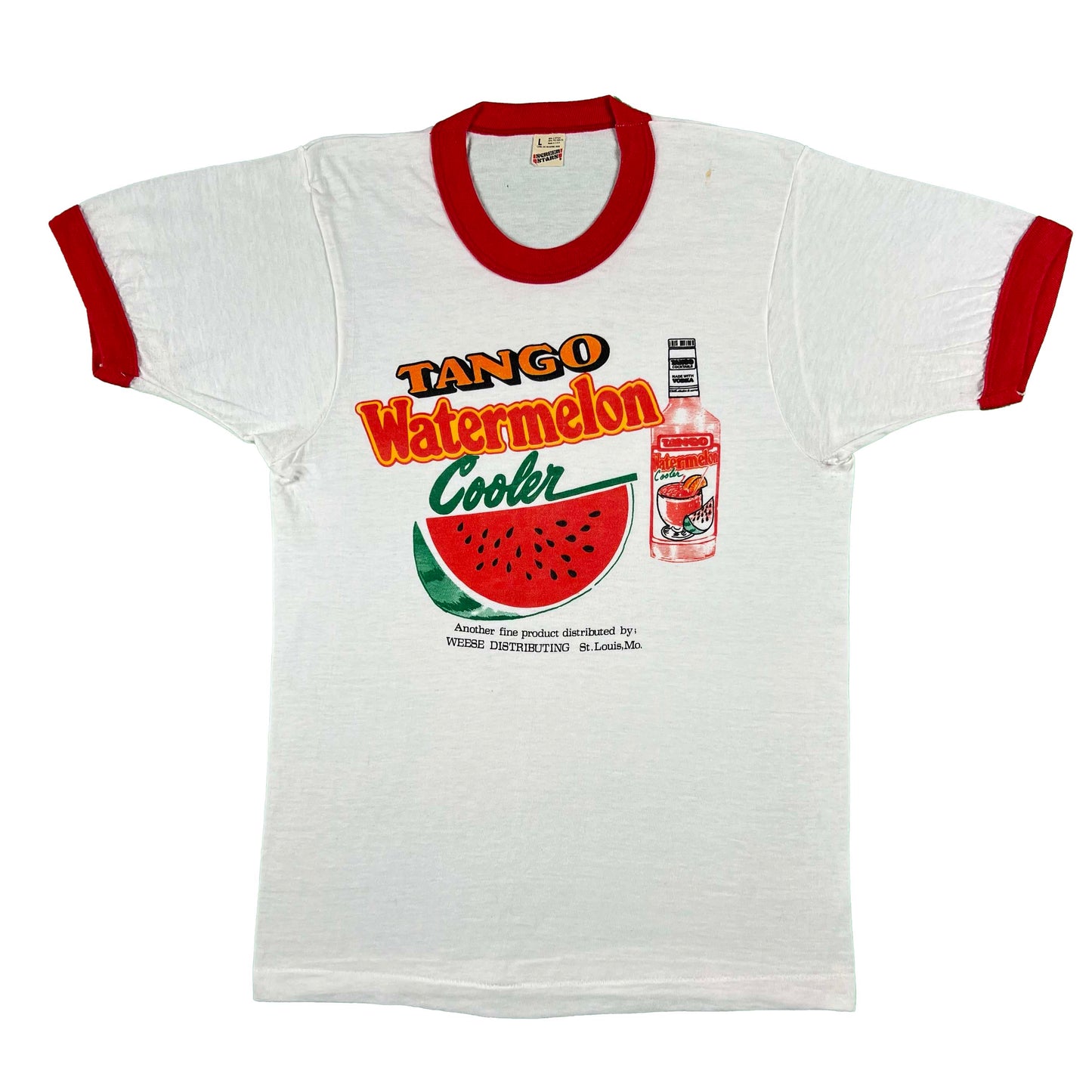 80s Watermelon Cooler Ringer Tee- S