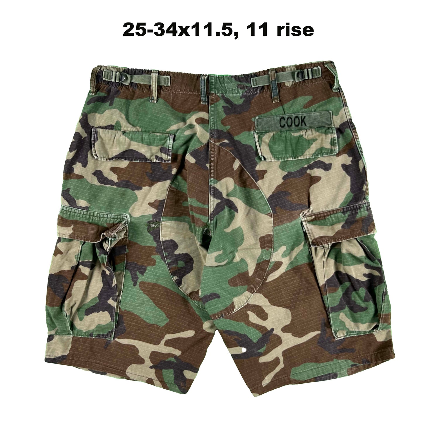 Vintage Chopped Baggy Army Camo Cargo Shorts- SELECT PAIR