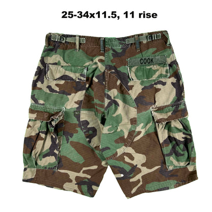 Vintage Chopped Baggy Army Camo Cargo Shorts- SELECT PAIR