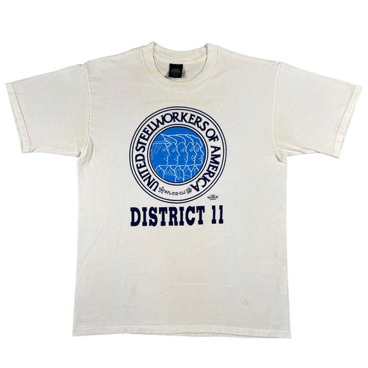 90s Steelworkers Union Tee- L