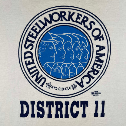 90s Steelworkers Union Tee- L