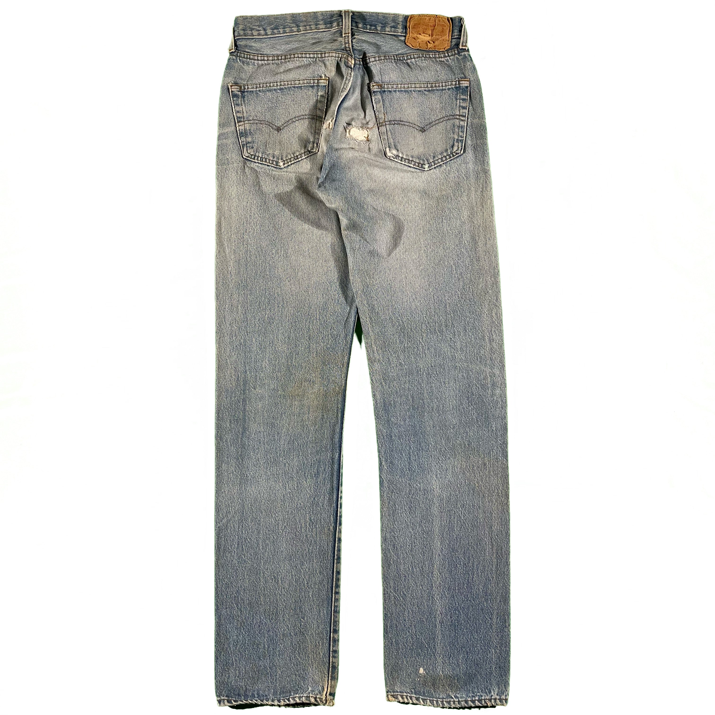 80s Repaired Levi's 501s- 31x33.5 – Plum Garments