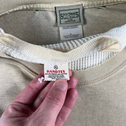 00s Thrashed 'Shut the Buck Up' Tee & 70s Waffle Knit Thermal- XL