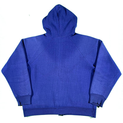 80s Sun Faded Blue Zip Up Hoodie- M