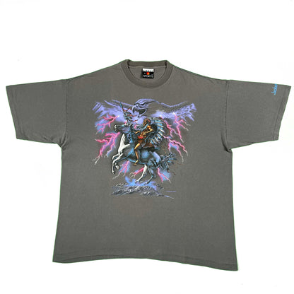 90s Pink Lightning Native Bald Eagle Tee- XL