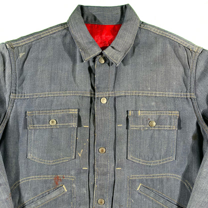 70s Boxy Quilt Lined Ranchcraft Denim Jacket- M