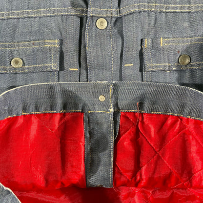 70s Boxy Quilt Lined Ranchcraft Denim Jacket- M