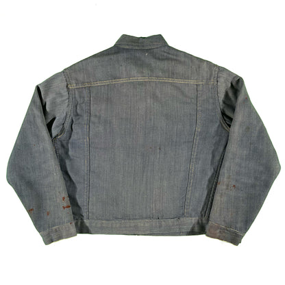 70s Boxy Quilt Lined Ranchcraft Denim Jacket- M