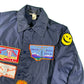 80s Navy Nylon Montana Patch Jacket- M