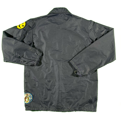 80s Navy Nylon Montana Patch Jacket- M