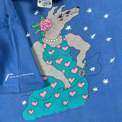 90s 'Rose' Funky Dog Art Tee- M