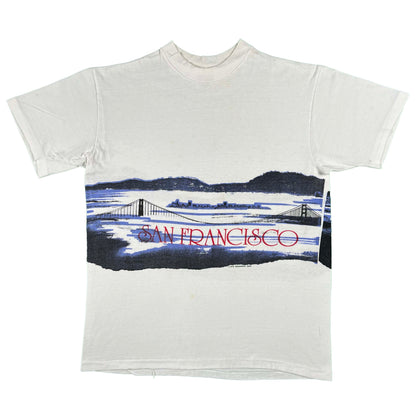 80s San Francisco Wrap Around Print Tee- M