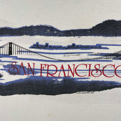 80s San Francisco Wrap Around Print Tee- M