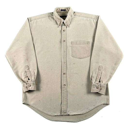 90s Perfectly Beat Up Norsport Cotton Button Up- L