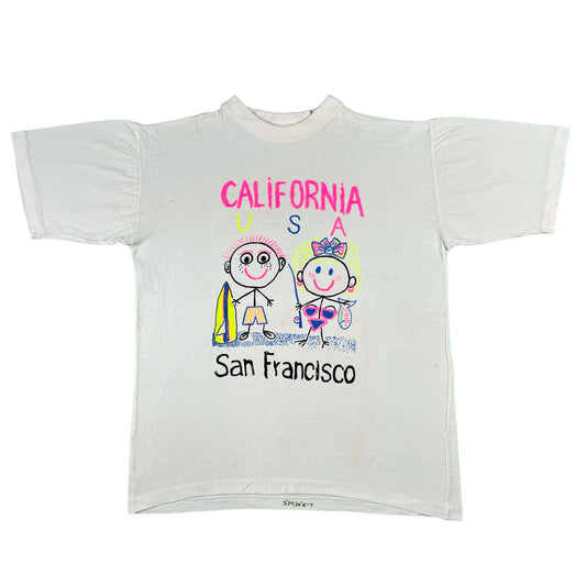 80s California USA SF Stick Figure Tee- M