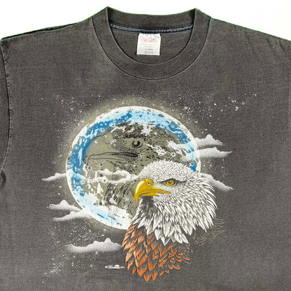 90s Sun Faded Bald Eagle Moon Tee- XL