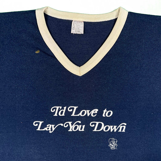 80s I'd Love to Lay You Down Sleep Shirt- One Size