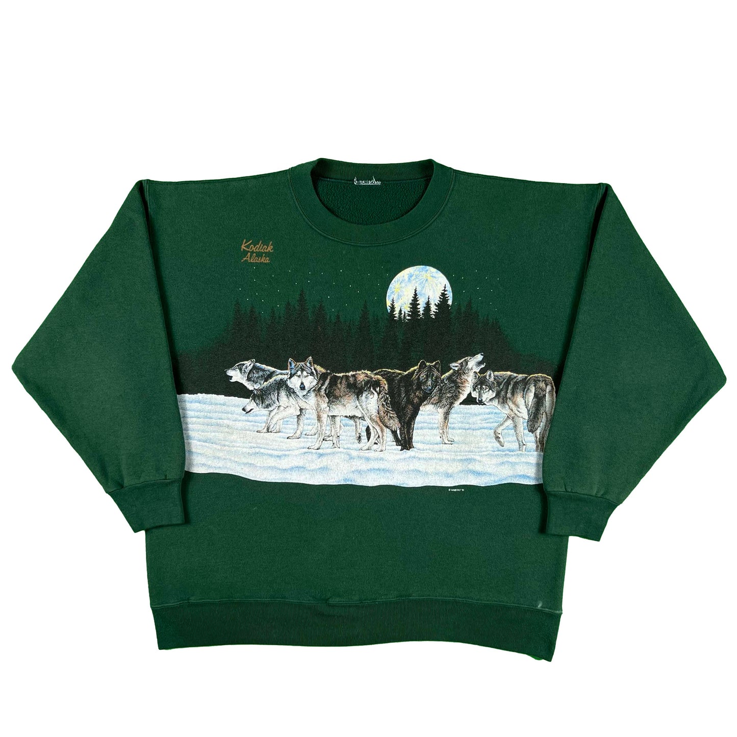90s Boxy Wrap Around Wolves Sweatshirt-