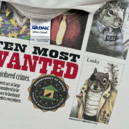 00s Ten Most Wanted Squirrels Tee- XXL