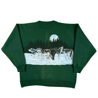 90s Boxy Wrap Around Wolves Sweatshirt-