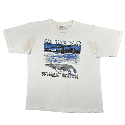 90s San Francisco Whale Watch Tee- L